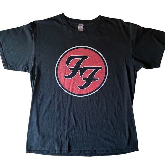 Foo Fighters Unisex T-Shirt FF Logo Black, Size Large - Picture 1 of 7